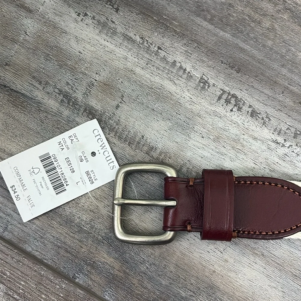 NWT Crewcuts Boys Truck Tree Holiday Belt Size Large